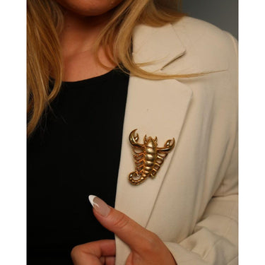 Andrew Clunn Scorpio Zodiac Pendant Brooch 18K Yellow Gold