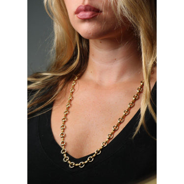 Cartier 18K Cable Link Necklace 18K Yellow and White Gold 27"