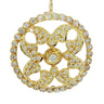Estate 18K Starburst Button Pendant 18K Yellow Gold ~1.75ctw