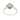 18K Diamond Clover Ring White Gold Size 7 ~0.5ctw Diamonds