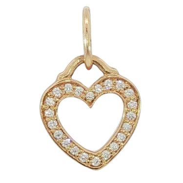 Tiffany & Co. Diamond Heart Charm 18k Rose Gold