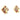 Van Cleef & Arpels Invisible-Set Ruby and Diamond Earrings 18K Yellow Gold