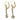 Edwardian Diamond Drop Earrings in Platinum-Topped 14K Yellow Gold