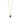 Vintage 14K Raw Emerald Pendant Necklace 20" ~9.6ctw Emerald