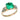 Victorian Emerald Engagement Ring 2.22ct Columbian F1 GIA Ring 14K