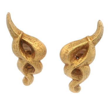 Lalaounis 1970s Angel Winged Earrings in 22 Karat Gold Clip on Earrings