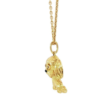 Van Cleef & Arpels Dog Pendant Necklace French 18K Yellow Gold