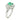 Estate Emerald Diamond Cocktail Ring Platinum ~1.96ctw Size 9