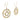 Vintage Sapphire Drop Earrings 18K Yellow Gold Multi-Color ~4.3ctw