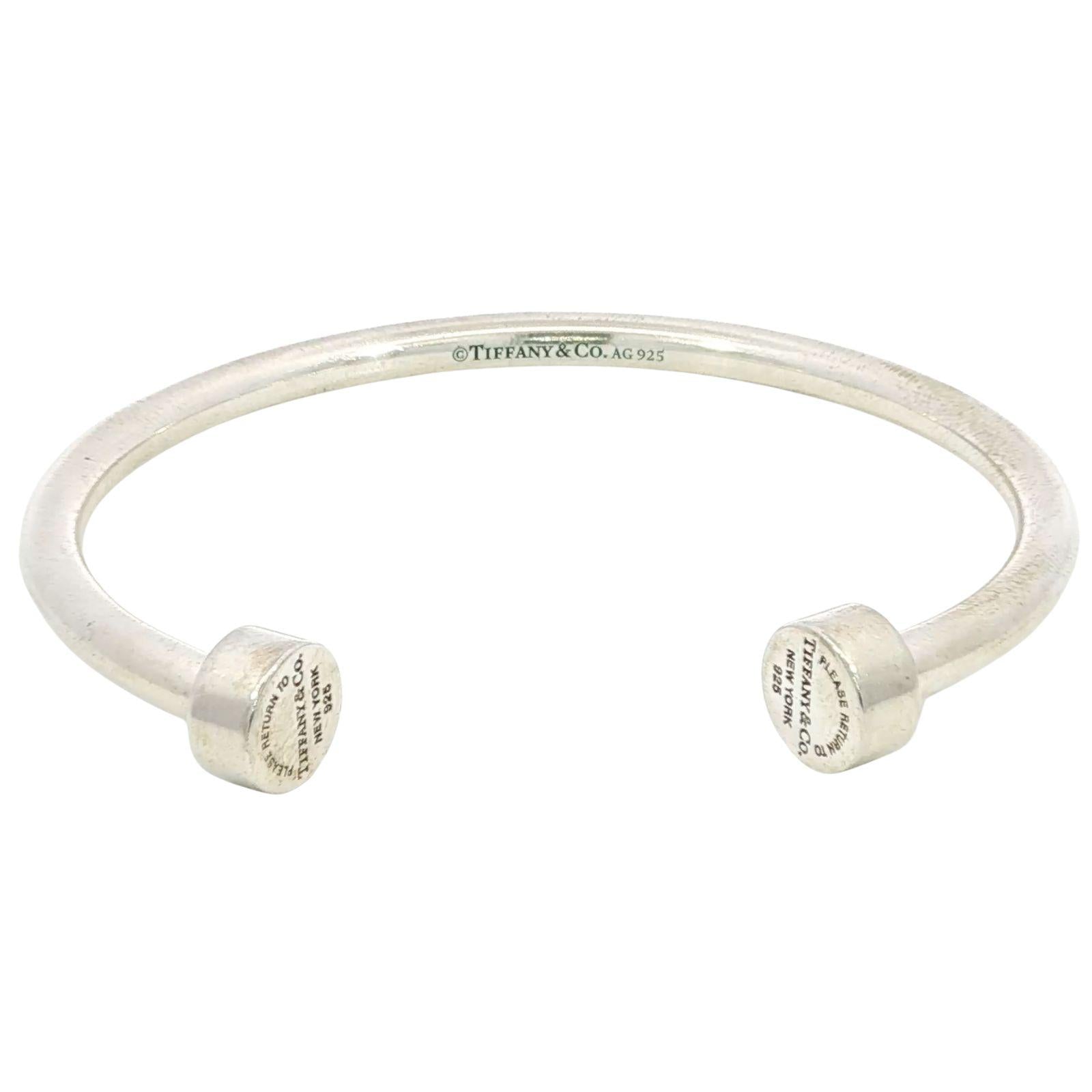 Tiffany & Co. Circle Edge Cuff Return to Tiffany Bracelet 6" Size