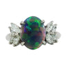 Estate Platinum Black Opal Diamond Ring ~2.7ctw Natural Opal