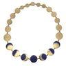Estate 18K Moon Necklace by Pamela Love 'Moon Phase' Lapis Diamonds Yellow Gold