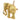 George Lederman Vintage Elephant Brooch in 18K Yellow Gold with Diamond and Ruby