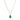 Vintage 14K Raw Emerald Pendant Necklace 20" ~9.6ctw Emerald