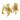 Tiffany & Co. Dogwood Flower Earrings 18K Yellow Gold