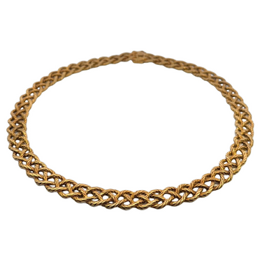 Buccellati Crepe De Chine Braided Link Necklace in 18 Karat Yellow Gold