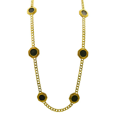 Bulgari Monete Yellow Gold Ancient Coin Curb Link Necklace 18k 8 Coins 35"