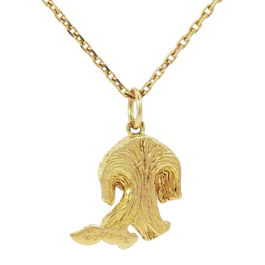 Van Cleef & Arpels Dog Pendant Necklace French 18K Yellow Gold