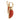 Estate 18K Coral Drop Earrings by Angeletti Roma Diamond Accents Yellow Gold