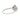 18K Diamond Clover Ring White Gold Size 7 ~0.5ctw Diamonds
