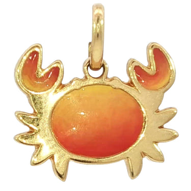 Tiffany & Co. Crab Charm French Pendant 18K Yellow Gold RARE