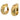 Bulgari Alveare Parentesi Hoop Earrings 18K Yellow Gold