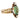 Victorian Demantoid Diamond Three Stone Ring 14K Rose Gold ~1.31ctw
