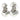 Marina B White Gold Diamond Earrings 18K Circa 1990s