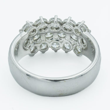 Modern Diamond Cluster Stackable Ring in 18 Karat White Gold