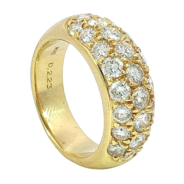 Estate Diamond Band 18K Yellow Gold Size 6.5 ~2.23ctw