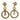 Edwardian Diamond Dangle Earrings Screw Backs 15K Platinum Topped ~1.13ctw