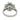 Estate Platinum Emerald Diamond Cluster Ring AGL Certified Gem Emerald ~2.48ctw