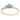 Vintage Yogo Sapphire Diamond Three Stone Ring 14K Yellow Gold GIA Certificate