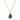 Vintage 14K Raw Emerald Pendant Necklace 20" ~9.6ctw Emerald