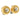 Marina B 18K Earrings Bolt Dome Clip Ons 18K Yellow and White Gold