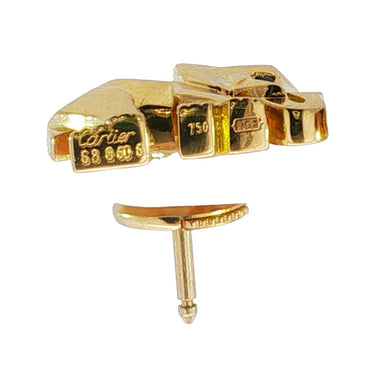 Cartier Elephant Stud Earrings Emerald Eyes 18K Yellow Gold