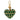 Vintage 18K Puffy Heart Pendant Plique A Jour Enamel with Diamonds Yellow Gold