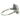 Art Deco Style Platinum European Cut Diamond Ring