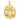 French 18K Pendant Arc De Triomphe Yellow Gold Ruby and Sapphire
