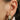 Vintage Diamond Huggie Hoop Earrings 14K Yellow Gold ~0.44ctw
