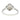 18K Diamond Clover Ring White Gold Size 7 ~0.5ctw Diamonds
