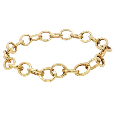 Tiffany & Co. 18K Clasping Charm Bracelet Yellow Gold 13 Charm Links 7.25"