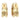 Vintage Diamond Huggie Hoop Earrings 14K Yellow Gold ~0.44ctw