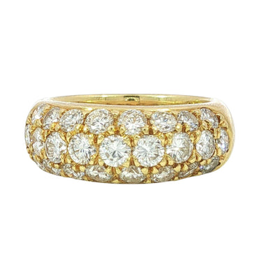 Estate Diamond Band 18K Yellow Gold Size 6.5 ~2.23ctw