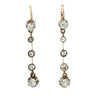 Victorian Diamond Drop Earrings 18K Silver Topped ~2.24ctw