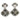 Marina B White Gold Diamond Earrings 18K Circa 1990s