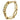 Vintage Chunky Gold Bracelet Uno A Erre 14K Two Tone Gold Bracelet