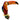 Bulgari Toucan Brooch with Enamel and Diamond in 18K Yellow Gold