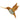 Vintage 18K Humming Bird Brooch Diamonds Yellow Gold