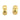Vintage 18K Diamond Huggie Hoop Earrings Yellow Gold ~.54ctw Diamonds